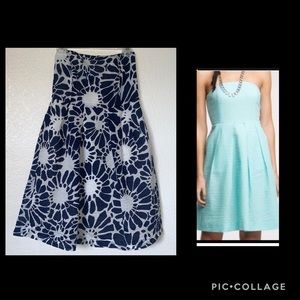 J. Crew strapless dress. 100% cotton floral